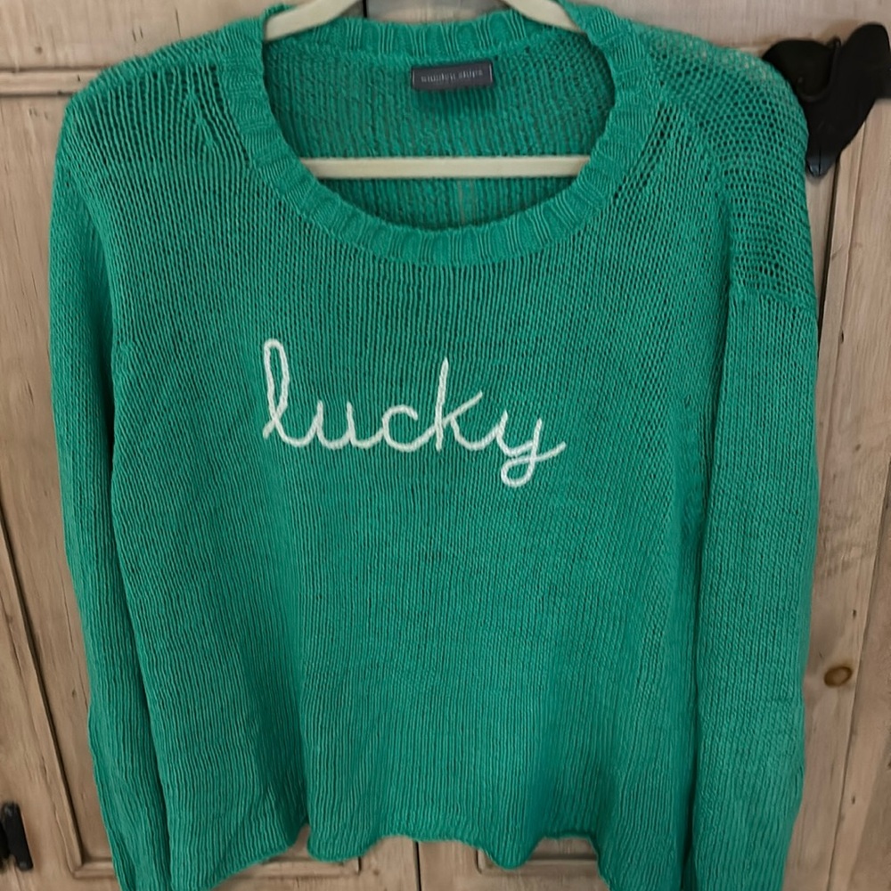 Women’s Wooden Ship sweater “Lucky” sz M/L
